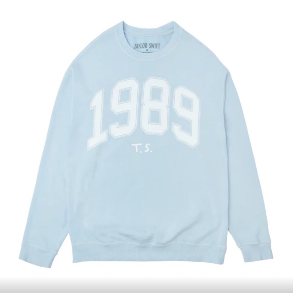 Taylor Swift Light Blue Crew Neck Sweater